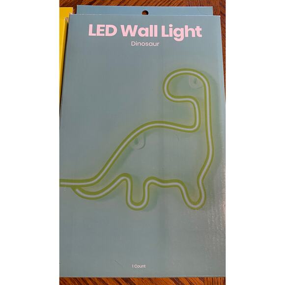 Bundle of 3 LED wall neon lights. Rainbow, Dinosaur, & Storm Cloud - Picture 4 of 10